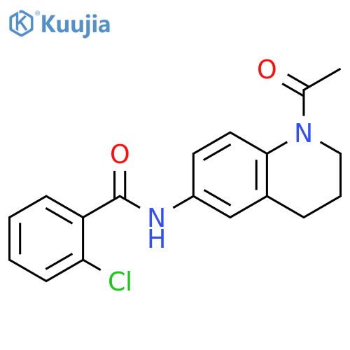 N-(1-acetyl-1,2,3,4-tetrahydroquinolin-6-yl)-2-chlorobenzamide structure