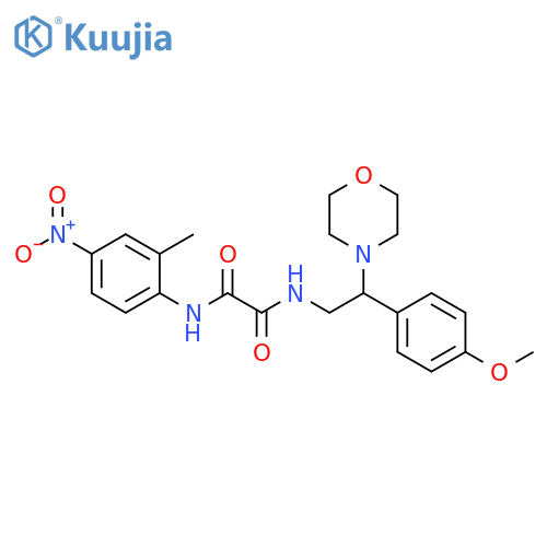 N'-2-(4-methoxyphenyl)-2-(morpholin-4-yl)ethyl-N-(2-methyl-4-nitrophenyl)ethanediamide structure