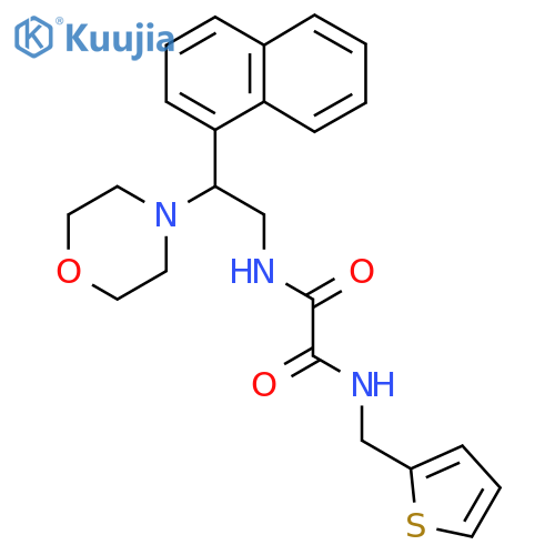 N'-2-(morpholin-4-yl)-2-(naphthalen-1-yl)ethyl-N-(thiophen-2-yl)methylethanediamide structure