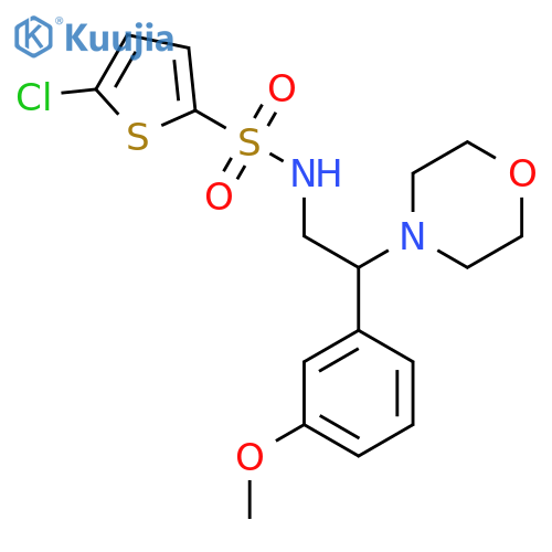 5-chloro-N-2-(3-methoxyphenyl)-2-(morpholin-4-yl)ethylthiophene-2-sulfonamide structure