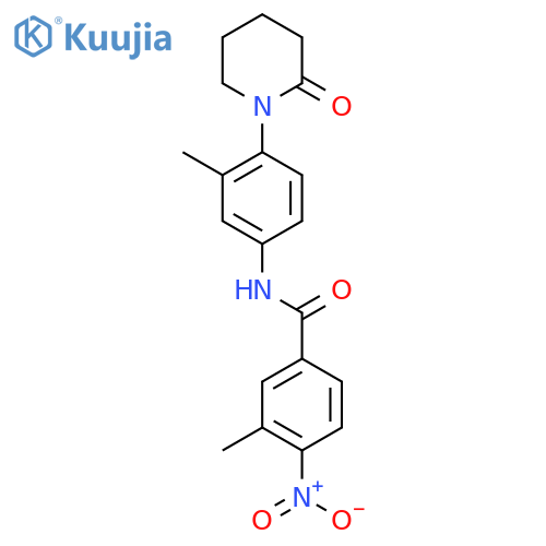 3-methyl-N-3-methyl-4-(2-oxopiperidin-1-yl)phenyl-4-nitrobenzamide structure