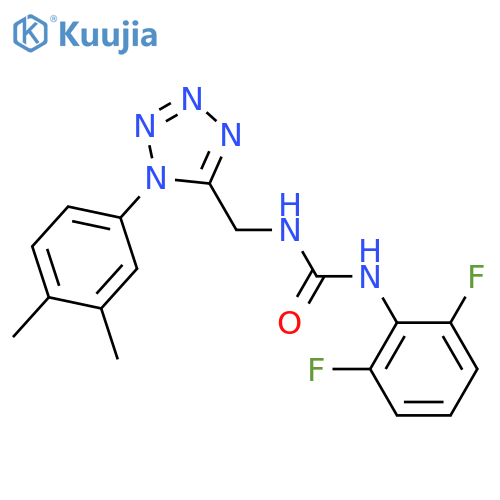 1-(2,6-difluorophenyl)-3-{1-(3,4-dimethylphenyl)-1H-1,2,3,4-tetrazol-5-ylmethyl}urea structure