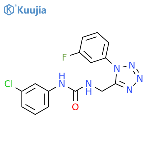 1-(3-chlorophenyl)-3-{1-(3-fluorophenyl)-1H-1,2,3,4-tetrazol-5-ylmethyl}urea structure