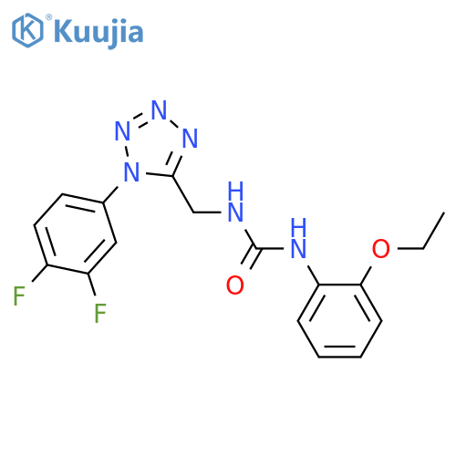 3-{1-(3,4-difluorophenyl)-1H-1,2,3,4-tetrazol-5-ylmethyl}-1-(2-ethoxyphenyl)urea structure