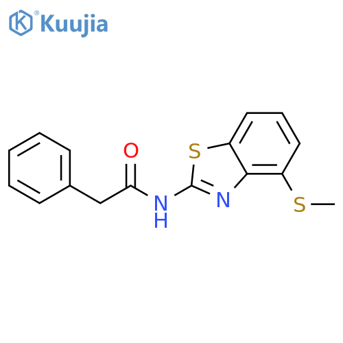 N-4-(methylsulfanyl)-1,3-benzothiazol-2-yl-2-phenylacetamide structure