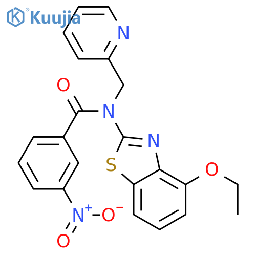 N-(4-ethoxy-1,3-benzothiazol-2-yl)-3-nitro-N-(pyridin-2-yl)methylbenzamide structure