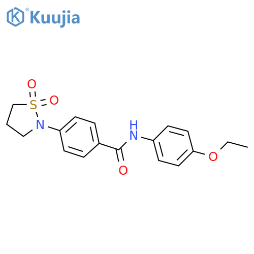 4-(1,1-dioxo-1lambda6,2-thiazolidin-2-yl)-N-(4-ethoxyphenyl)benzamide structure