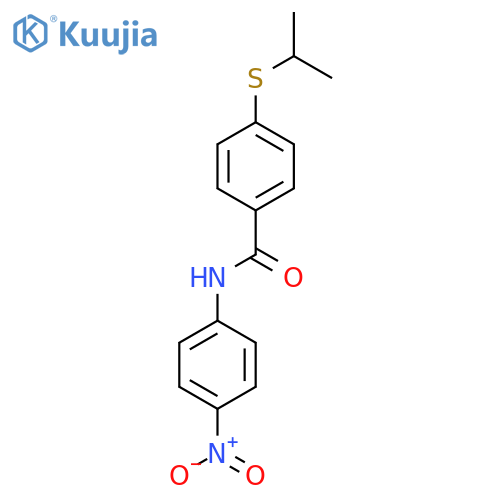 N-(4-nitrophenyl)-4-(propan-2-ylsulfanyl)benzamide structure
