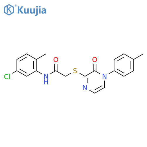 N-(5-chloro-2-methylphenyl)-2-{4-(4-methylphenyl)-3-oxo-3,4-dihydropyrazin-2-ylsulfanyl}acetamide structure