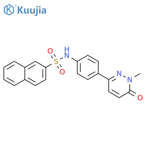 N-4-(1-methyl-6-oxo-1,6-dihydropyridazin-3-yl)phenylnaphthalene-2-sulfonamide structure