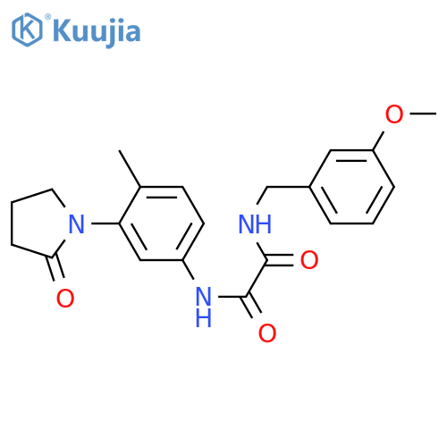 N'-(3-methoxyphenyl)methyl-N-4-methyl-3-(2-oxopyrrolidin-1-yl)phenylethanediamide structure