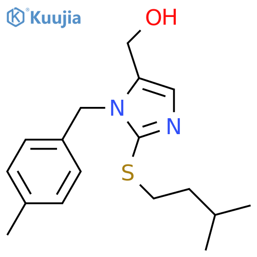 {2-(3-methylbutyl)sulfanyl-1-(4-methylphenyl)methyl-1H-imidazol-5-yl}methanol structure