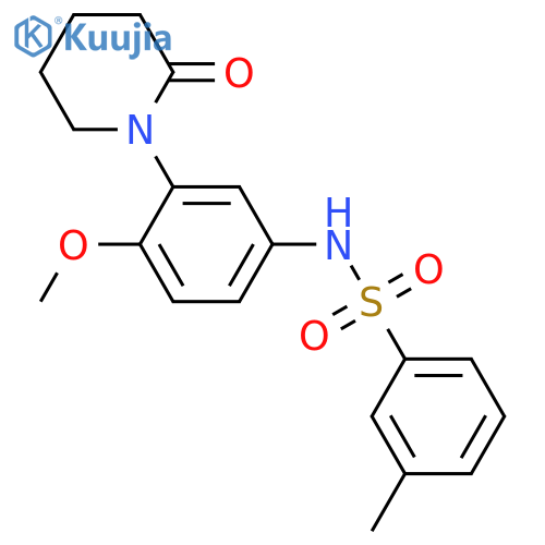 N-4-methoxy-3-(2-oxopiperidin-1-yl)phenyl-3-methylbenzene-1-sulfonamide structure