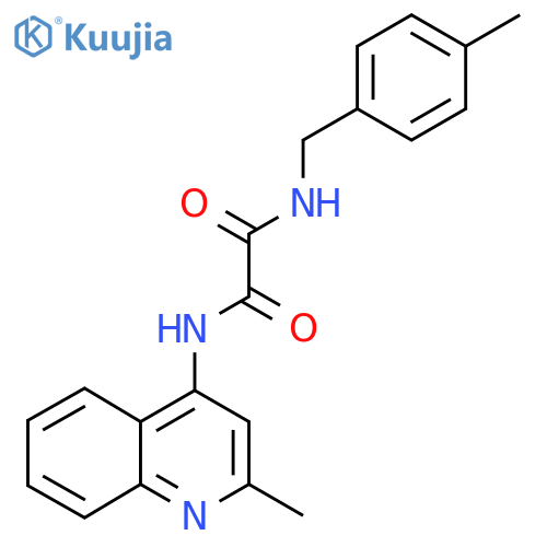 N'-(4-methylphenyl)methyl-N-(2-methylquinolin-4-yl)ethanediamide structure