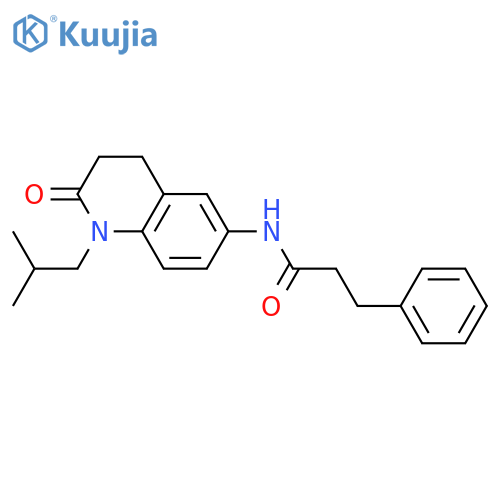 N-1-(2-methylpropyl)-2-oxo-1,2,3,4-tetrahydroquinolin-6-yl-3-phenylpropanamide structure