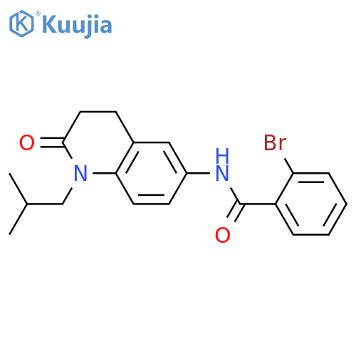 2-bromo-N-1-(2-methylpropyl)-2-oxo-1,2,3,4-tetrahydroquinolin-6-ylbenzamide structure