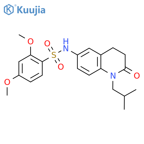 2,4-dimethoxy-N-1-(2-methylpropyl)-2-oxo-1,2,3,4-tetrahydroquinolin-6-ylbenzene-1-sulfonamide structure