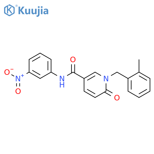 1-(2-methylphenyl)methyl-N-(3-nitrophenyl)-6-oxo-1,6-dihydropyridine-3-carboxamide structure
