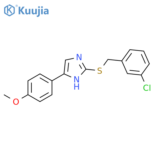 2-{(3-chlorophenyl)methylsulfanyl}-5-(4-methoxyphenyl)-1H-imidazole structure