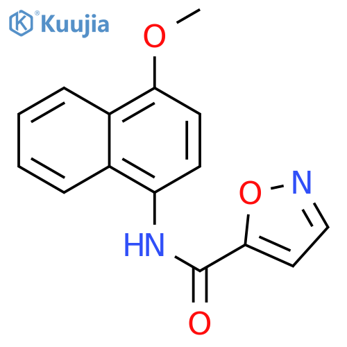 N-(4-methoxynaphthalen-1-yl)-1,2-oxazole-5-carboxamide structure