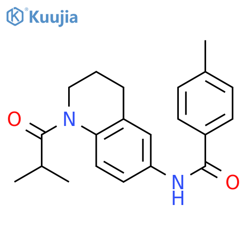 4-methyl-N-1-(2-methylpropanoyl)-1,2,3,4-tetrahydroquinolin-6-ylbenzamide structure
