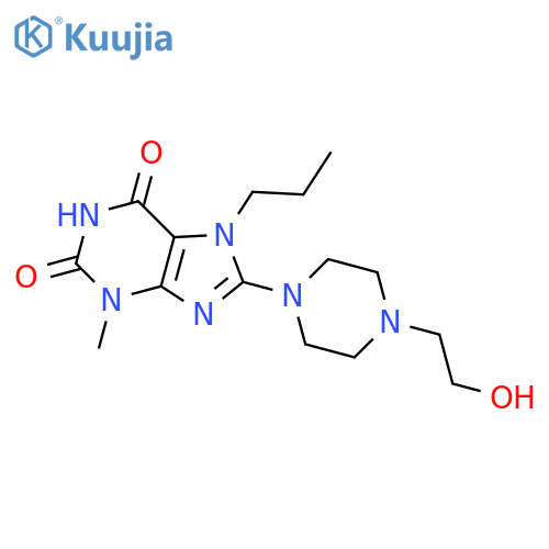 8-4-(2-hydroxyethyl)piperazin-1-yl-3-methyl-7-propyl-2,3,6,7-tetrahydro-1H-purine-2,6-dione structure