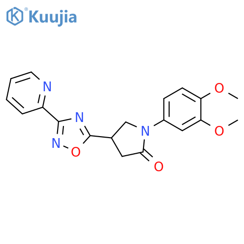 1-(3,4-dimethoxyphenyl)-4-3-(pyridin-2-yl)-1,2,4-oxadiazol-5-ylpyrrolidin-2-one structure