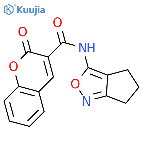 N-{4H,5H,6H-cyclopentac1,2oxazol-3-yl}-2-oxo-2H-chromene-3-carboxamide structure