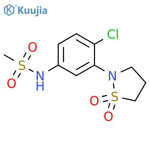 N-4-chloro-3-(1,1-dioxo-1lambda6,2-thiazolidin-2-yl)phenylmethanesulfonamide structure