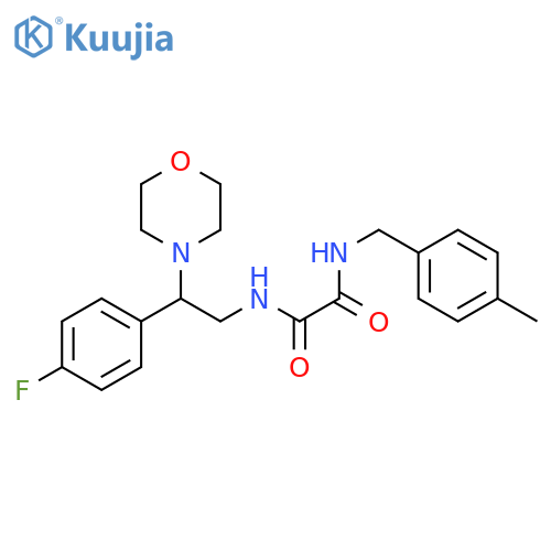 N-2-(4-fluorophenyl)-2-(morpholin-4-yl)ethyl-N'-(4-methylphenyl)methylethanediamide structure