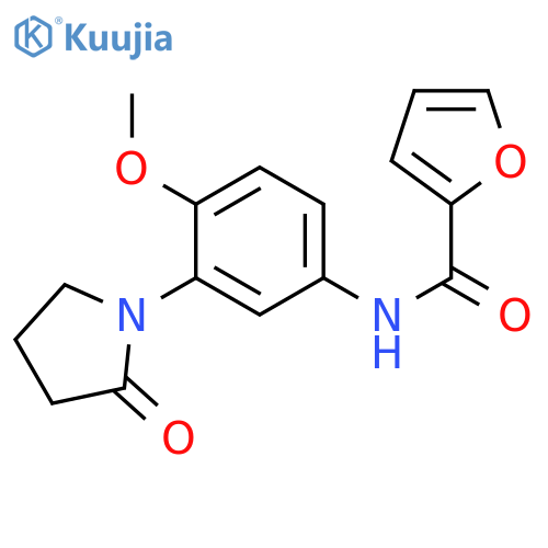 N-4-methoxy-3-(2-oxopyrrolidin-1-yl)phenylfuran-2-carboxamide structure