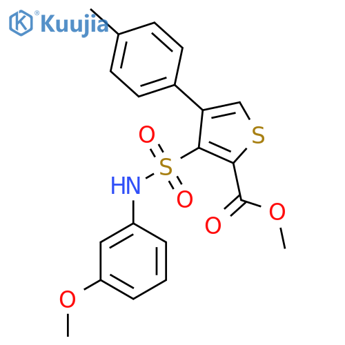 methyl 3-(3-methoxyphenyl)sulfamoyl-4-(4-methylphenyl)thiophene-2-carboxylate structure