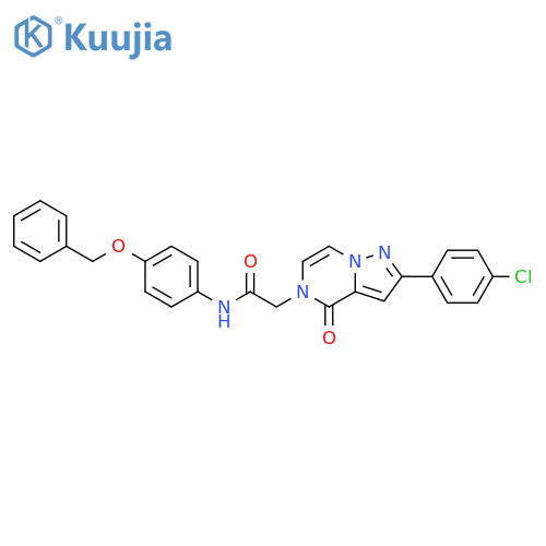 2-(4-Chlorophenyl)-4-oxo-N-[4-(phenylmethoxy)phenyl]pyrazolo[1,5-a]pyrazine-5(4H)-acetamide structure