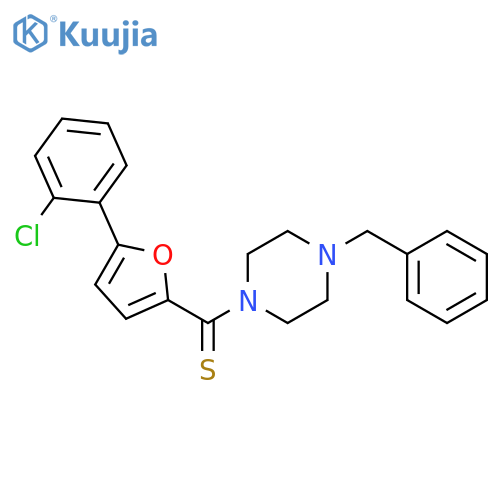 1-benzyl-4-5-(2-chlorophenyl)furan-2-carbothioylpiperazine structure