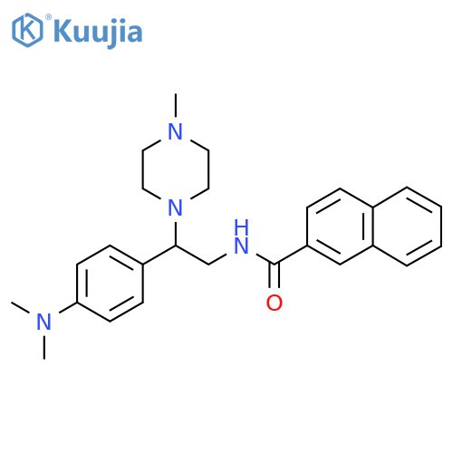 N-{2-4-(dimethylamino)phenyl-2-(4-methylpiperazin-1-yl)ethyl}naphthalene-2-carboxamide structure