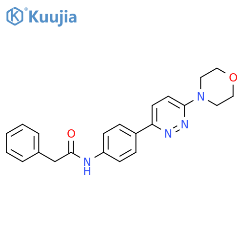 N-(4-(6-morpholinopyridazin-3-yl)phenyl)-2-phenylacetamide structure