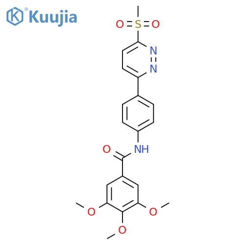 N-4-(6-methanesulfonylpyridazin-3-yl)phenyl-3,4,5-trimethoxybenzamide structure
