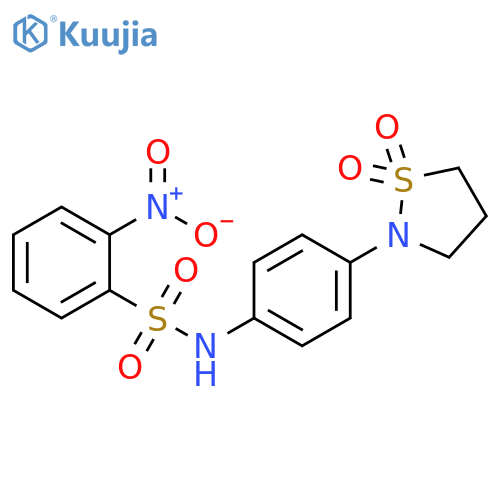 N-4-(1,1-dioxo-1lambda6,2-thiazolidin-2-yl)phenyl-2-nitrobenzene-1-sulfonamide structure