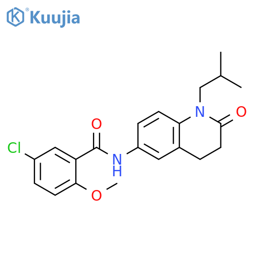 5-chloro-2-methoxy-N-1-(2-methylpropyl)-2-oxo-1,2,3,4-tetrahydroquinolin-6-ylbenzamide structure