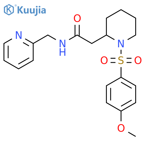 2-1-(4-methoxybenzenesulfonyl)piperidin-2-yl-N-(pyridin-2-yl)methylacetamide structure