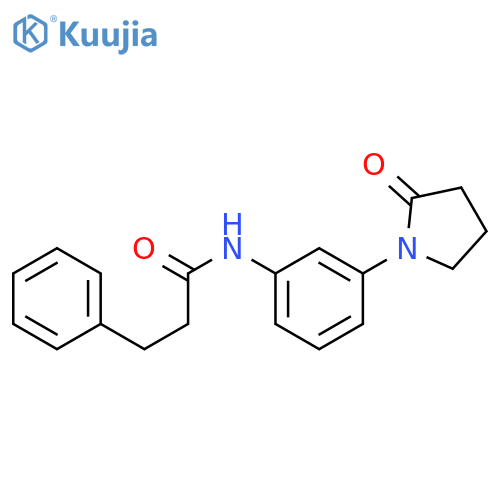 N-3-(2-oxopyrrolidin-1-yl)phenyl-3-phenylpropanamide structure