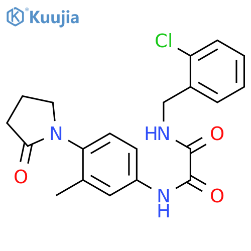 N'-(2-chlorophenyl)methyl-N-3-methyl-4-(2-oxopyrrolidin-1-yl)phenylethanediamide structure