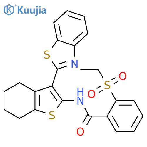 N-3-(1,3-benzothiazol-2-yl)-4,5,6,7-tetrahydro-1-benzothiophen-2-yl-2-(ethanesulfonyl)benzamide structure