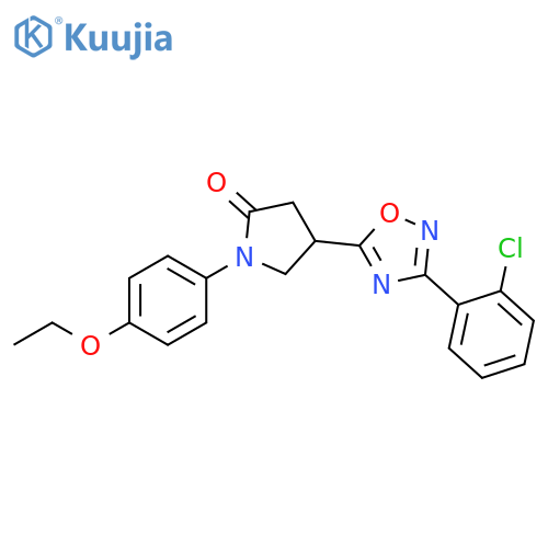 4-3-(2-chlorophenyl)-1,2,4-oxadiazol-5-yl-1-(4-ethoxyphenyl)pyrrolidin-2-one structure
