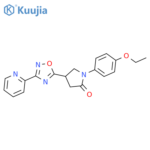 1-(4-ethoxyphenyl)-4-3-(pyridin-2-yl)-1,2,4-oxadiazol-5-ylpyrrolidin-2-one structure