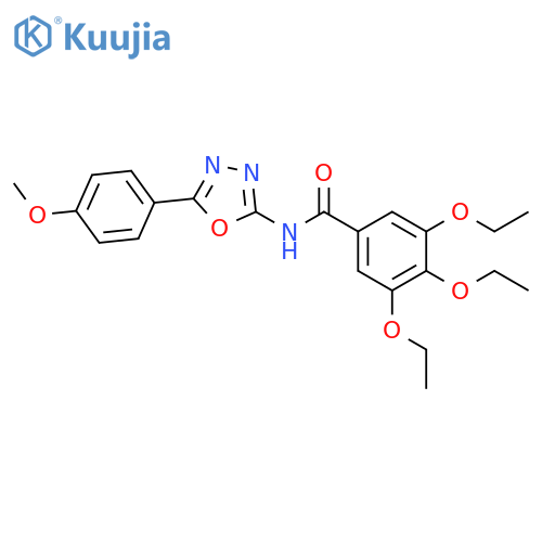 3,4,5-triethoxy-N-5-(4-methoxyphenyl)-1,3,4-oxadiazol-2-ylbenzamide structure