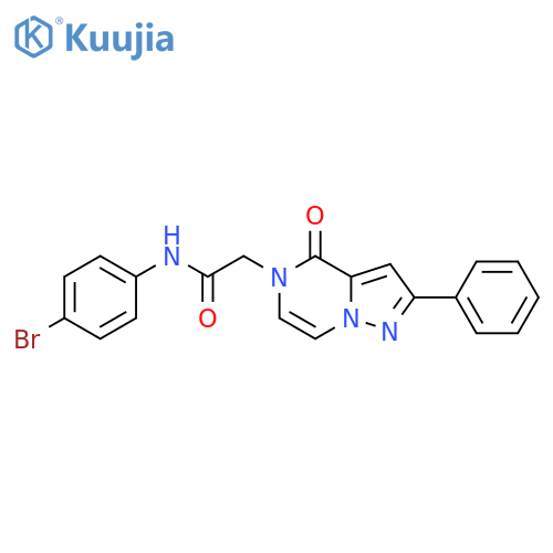 N-(4-bromophenyl)-2-(4-oxo-2-phenylpyrazolo[1,5-a]pyrazin-5(4H)-yl)acetamide structure