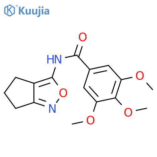 N-{4H,5H,6H-cyclopentac1,2oxazol-3-yl}-3,4,5-trimethoxybenzamide structure