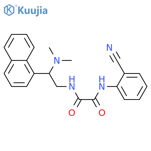 N'-(2-cyanophenyl)-N-2-(dimethylamino)-2-(naphthalen-1-yl)ethylethanediamide structure