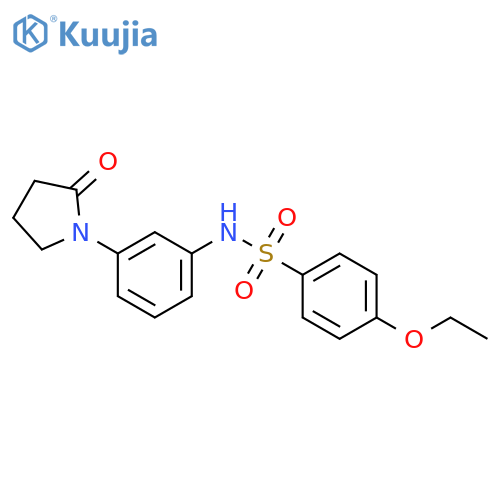4-ethoxy-N-3-(2-oxopyrrolidin-1-yl)phenylbenzene-1-sulfonamide structure